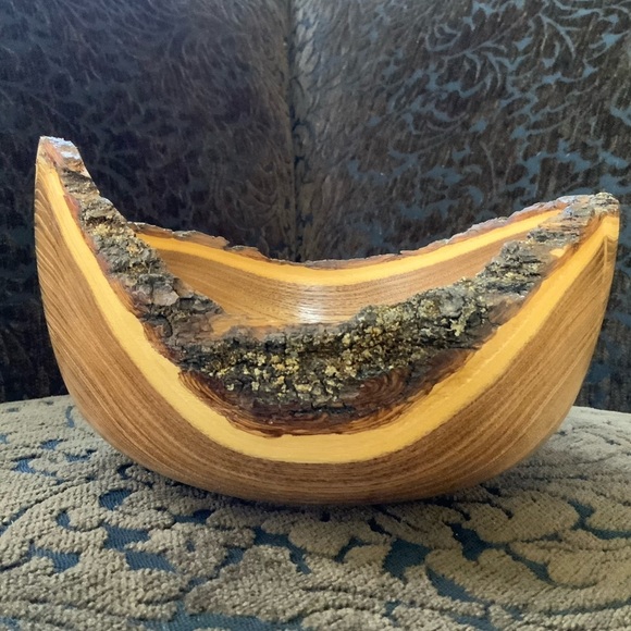 Handmade Scholar Wood Bowl by Robert Gochnauer Raw Edge - 2018 Signed by Artist - Picture 2 of 10